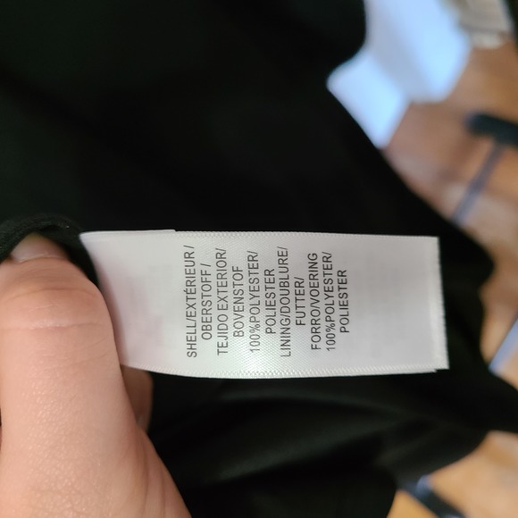 Adrianna Papell Asymmetrical Cut 3/4 Sleeves Black Evening Dress 16W NWT - Picture 10 of 12